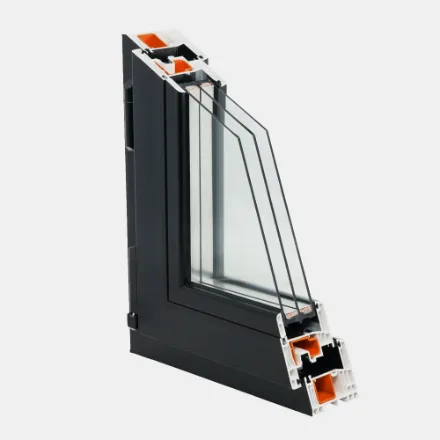Профиль GEALAN S9000 в цвете антрацит